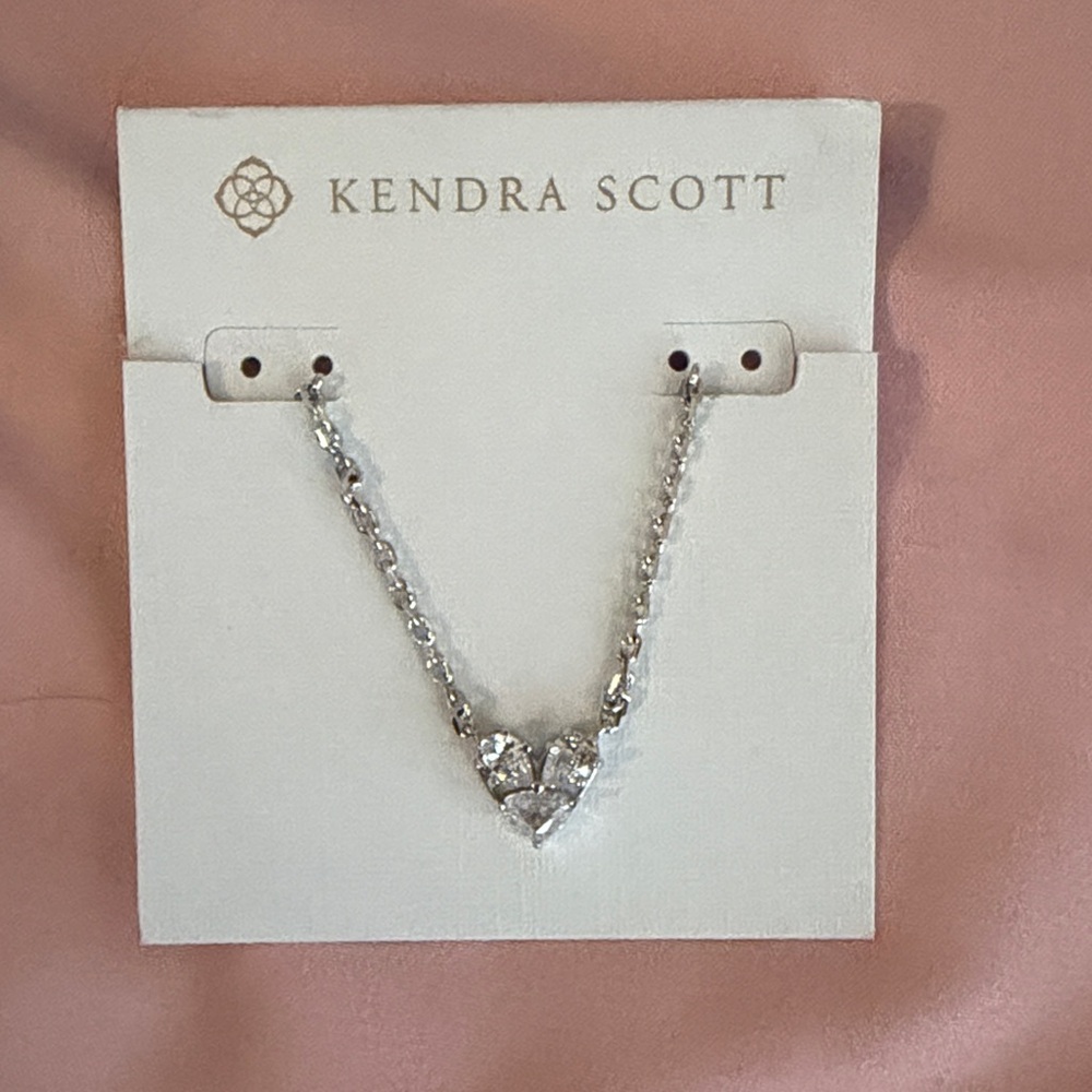 Kendra Scott Silver Heart Pendant Necklace